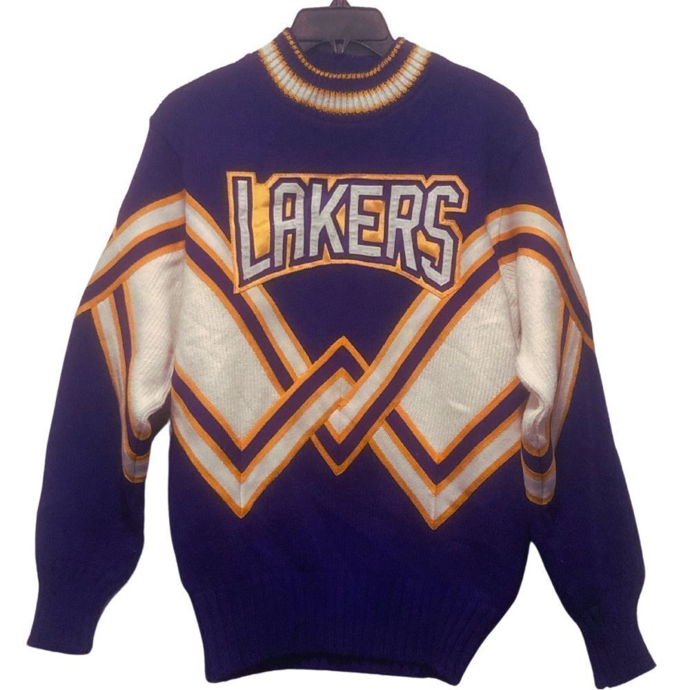 EUC LAKERS Vintage Cheerleading Sweater Size 34 Laker Girls